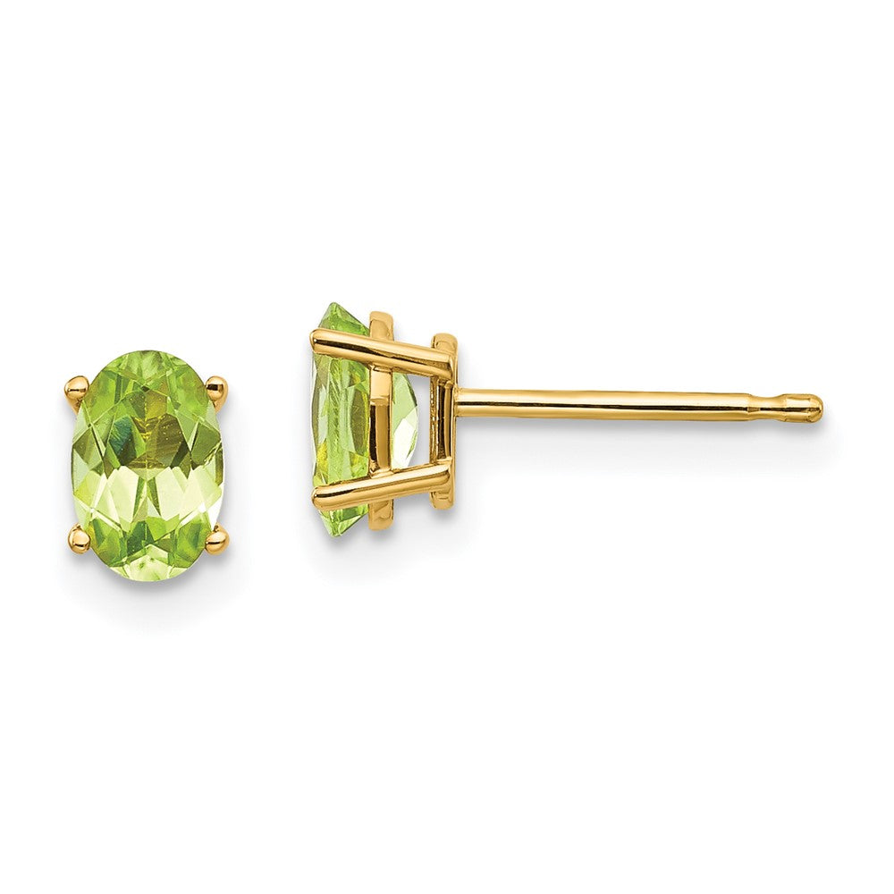 14k Oval Post Earrings