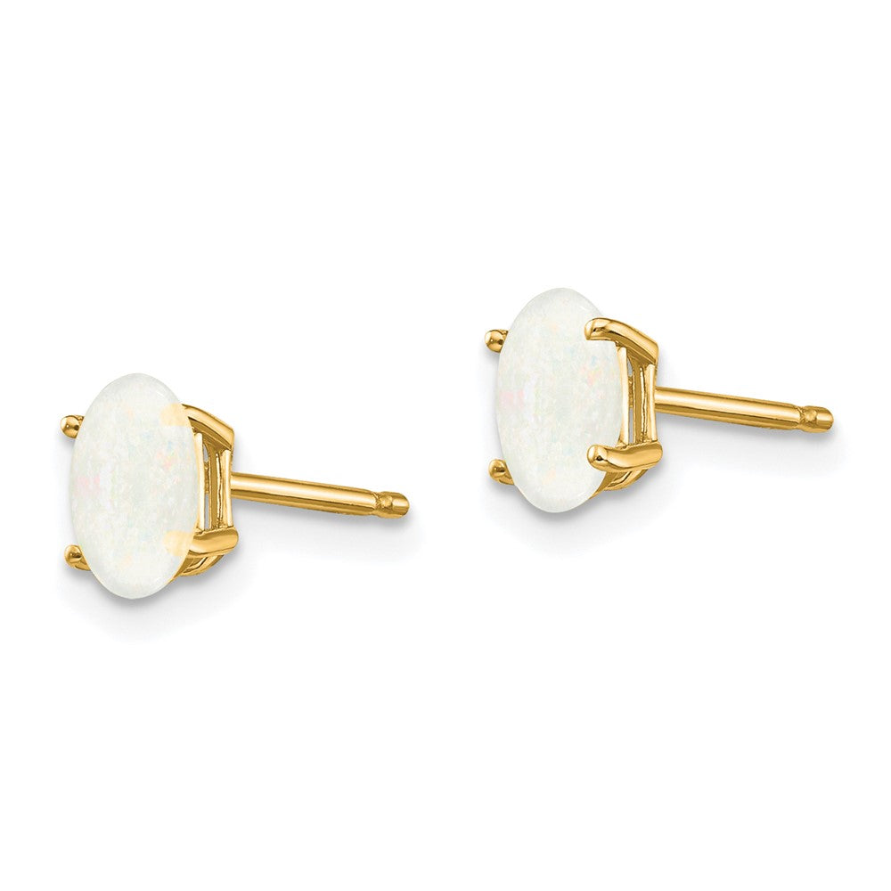 14k Oval Post Earrings