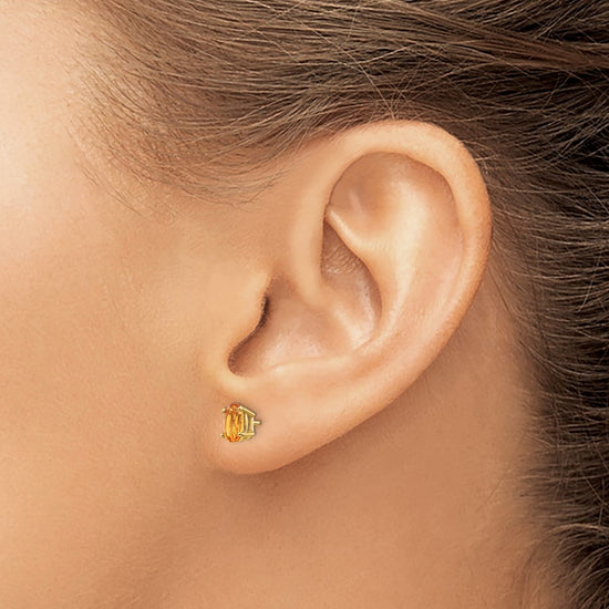 14k Oval Post Earrings