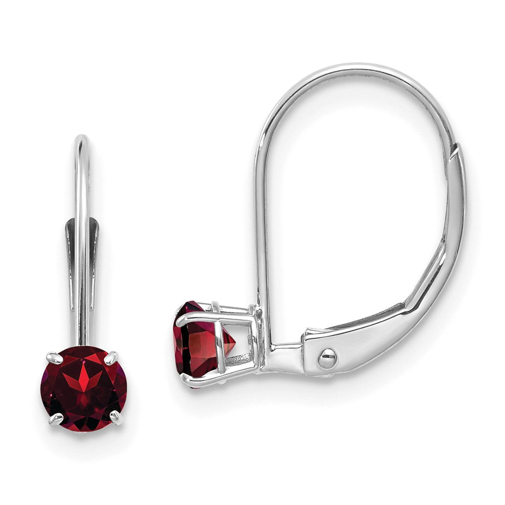 Leverback Birthstone Earrings Basket Setting