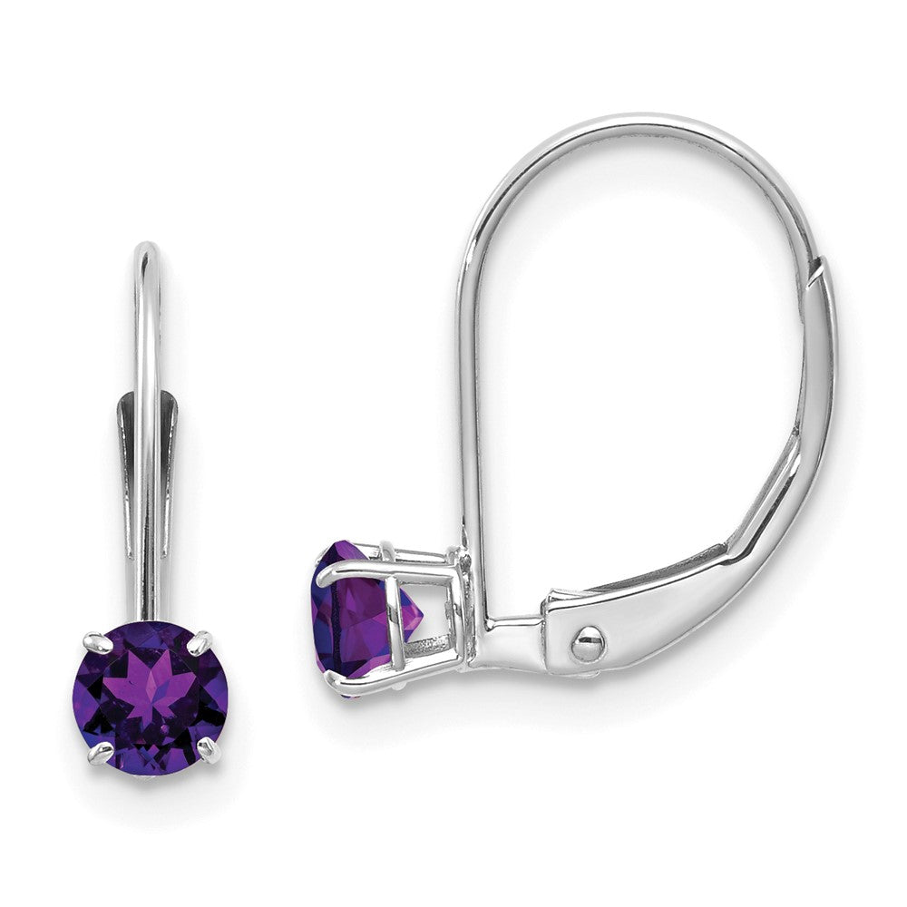 Leverback Birthstone Earrings Basket Setting