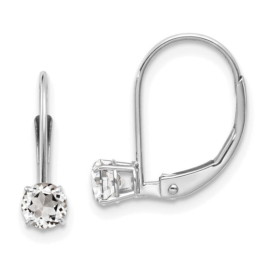 Leverback Birthstone Earrings Basket Setting