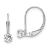 Leverback Birthstone Earrings Basket Setting
