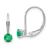 Leverback Birthstone Earrings Basket Setting