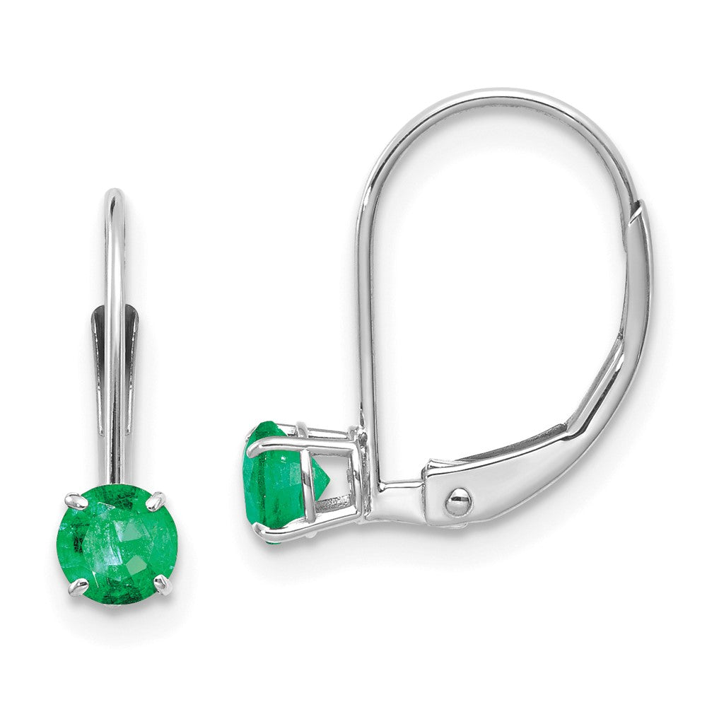 Leverback Birthstone Earrings Basket Setting