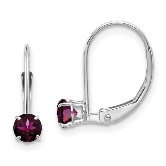 Leverback Birthstone Earrings Basket Setting