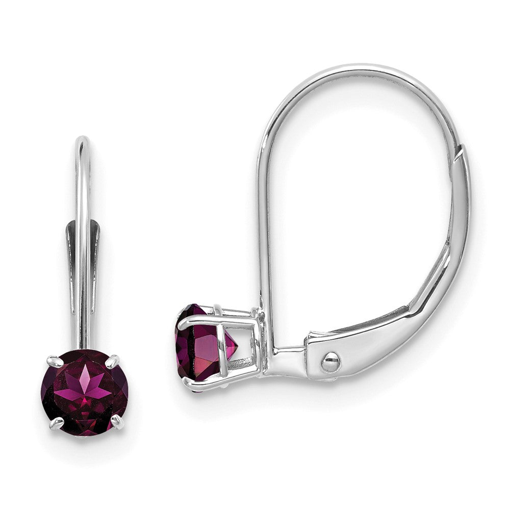 Leverback Birthstone Earrings Basket Setting