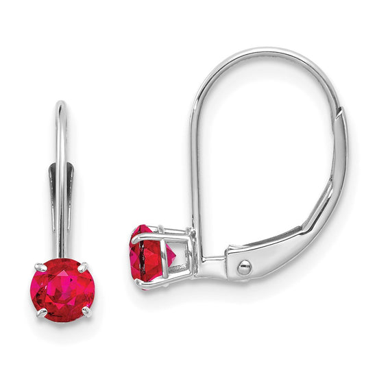 Leverback Birthstone Earrings Basket Setting