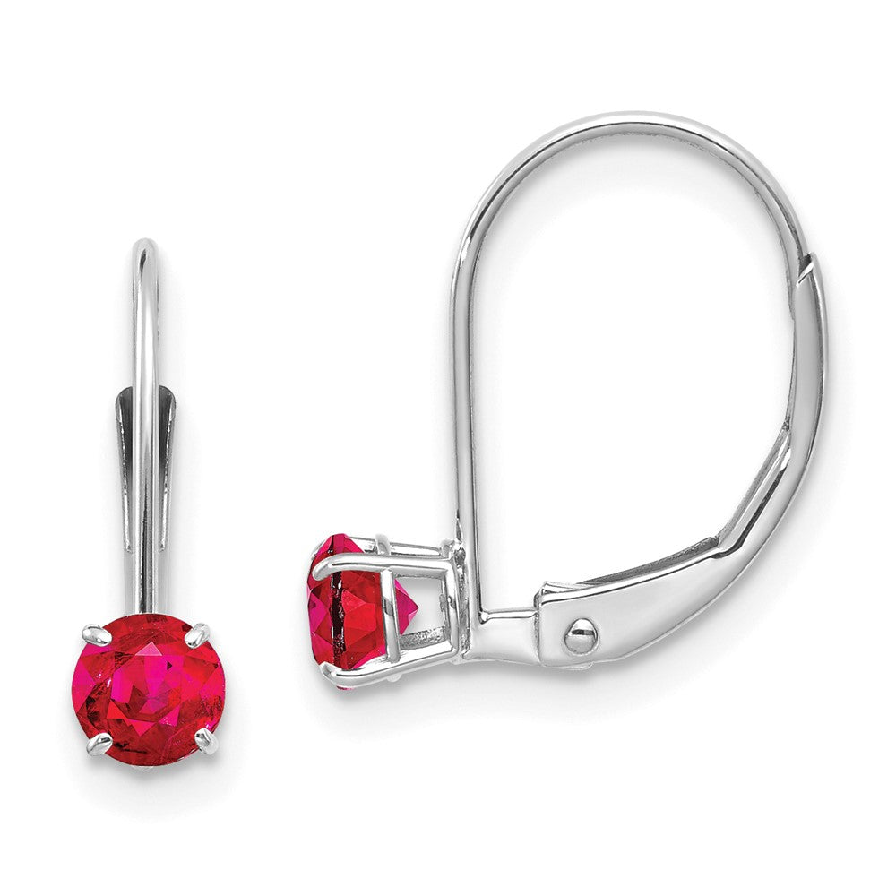 Leverback Birthstone Earrings Basket Setting