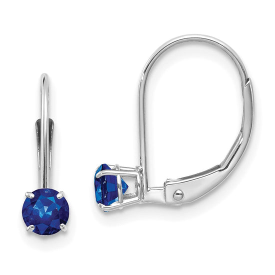Leverback Birthstone Earrings Basket Setting