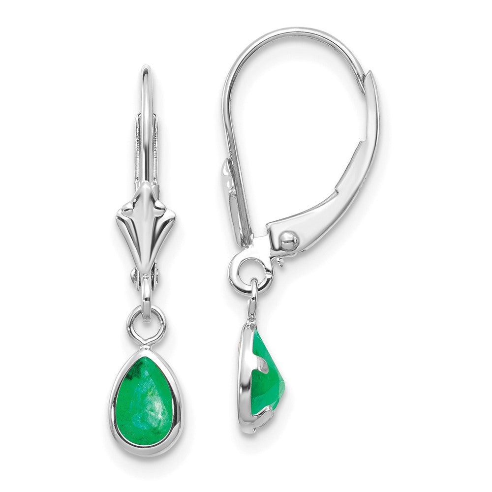Leverback Birthstone Earrings Bezel Setting