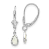 Leverback Birthstone Earrings Bezel Setting