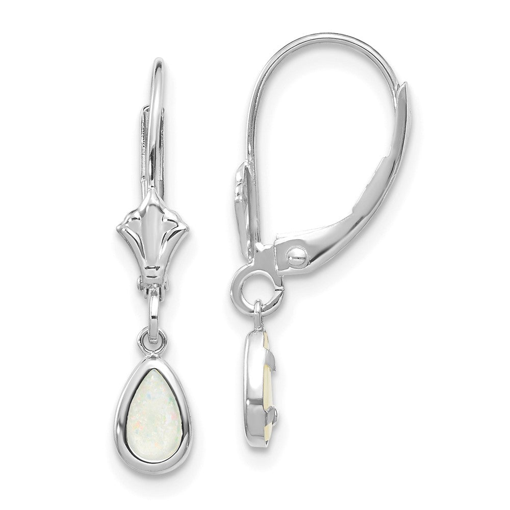 Leverback Birthstone Earrings Bezel Setting