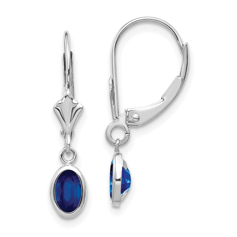 Leverback Birthstone Earrings Bezel Setting