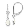 Leverback Birthstone Earrings Bezel Setting