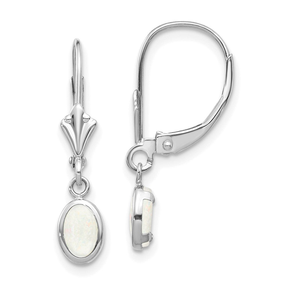 Leverback Birthstone Earrings Bezel Setting