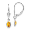 Leverback Birthstone Earrings Bezel Setting