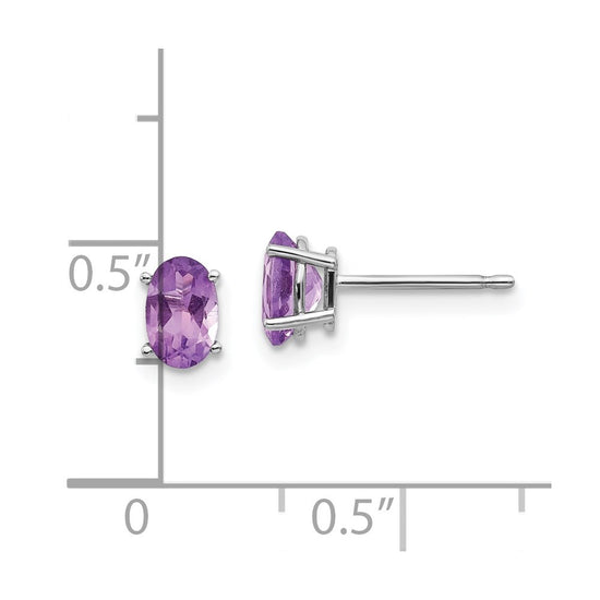 14k Oval Post Earrings
