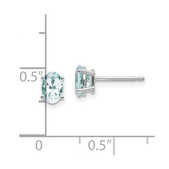14k Oval Post Earrings