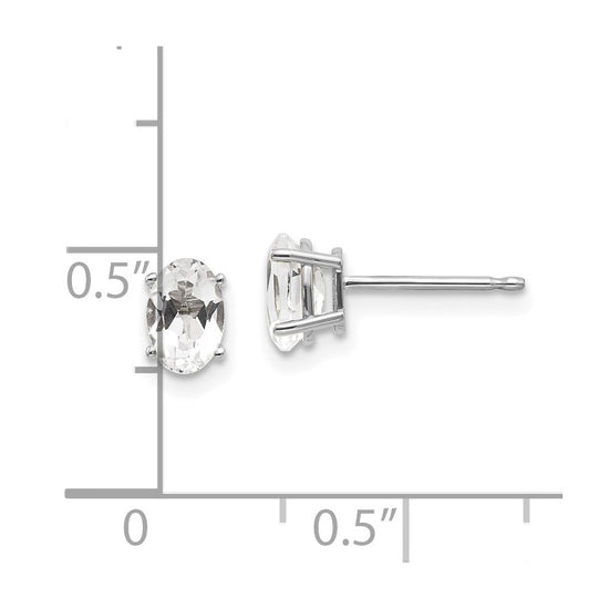 14k Oval Post Earrings