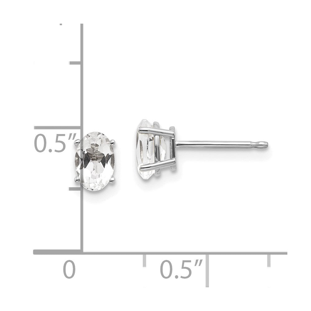 14k Oval Post Earrings