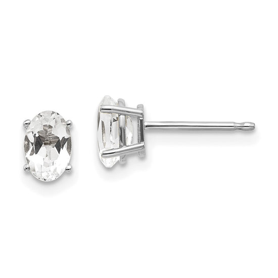 14k Oval Post Earrings