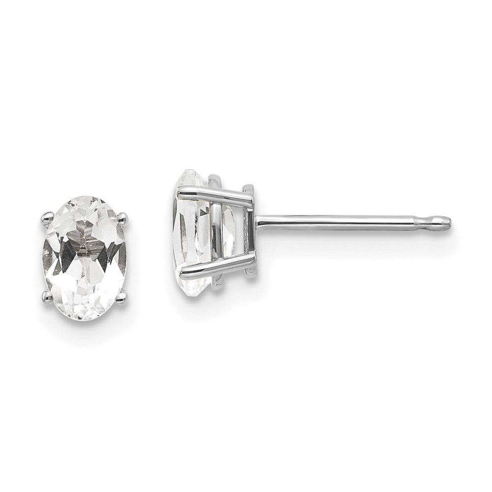 14k Oval Post Earrings
