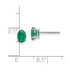 14k Oval Post Earrings
