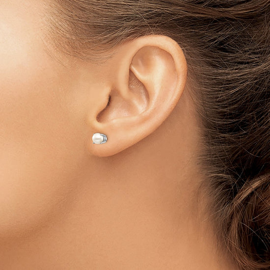 14k Oval Post Earrings