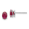 14k Oval Post Earrings