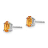 14k Oval Post Earrings