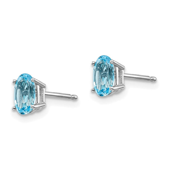 14k Oval Post Earrings