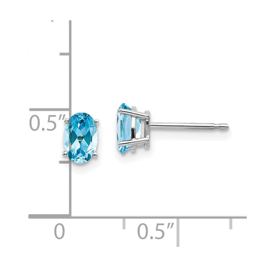 14k Oval Post Earrings