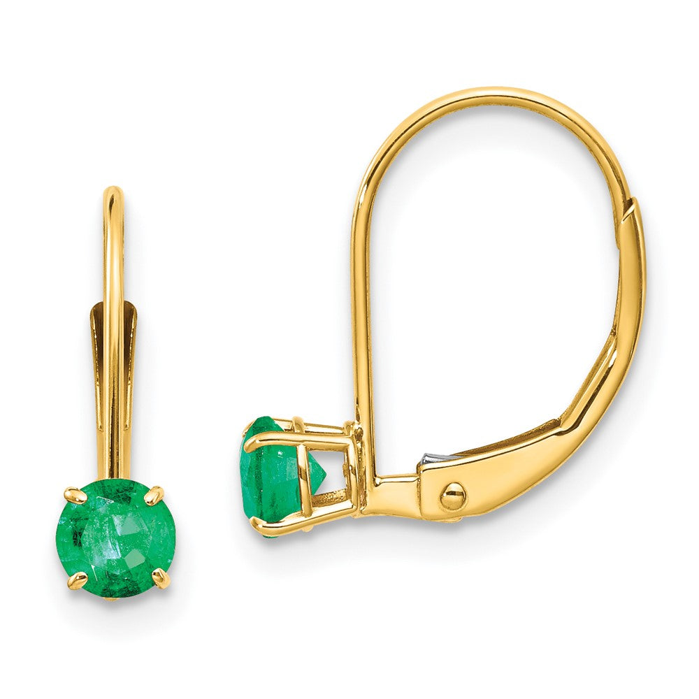 Leverback Birthstone Earrings Basket Setting