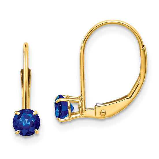 Leverback Birthstone Earrings Basket Setting