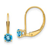 Leverback Birthstone Earrings Basket Setting