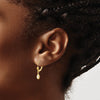 14k 6x4mm Pear Bezel October/Opal Leverback Earrings