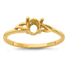 14k 6x4 Oval Birthstone Ring Mounting