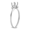 14k White Gold 6x4 Oval Birthstone Ring Mounting