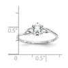 14k White Gold 6x4 Oval White Topaz Birthstone Ring