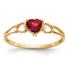 Genuine Birthstone Heart Ring