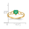 Genuine Birthstone Heart Ring — (05) May