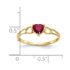 Genuine Birthstone Heart Ring — (07) July