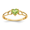 Genuine Birthstone Heart Ring — (08) August