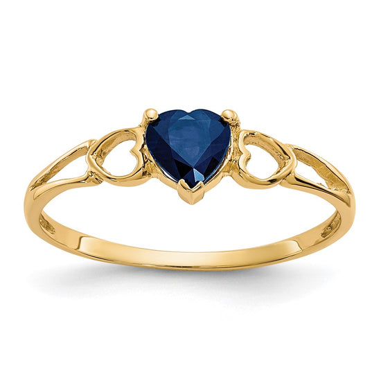 Genuine Birthstone Heart Ring
