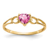 Genuine Birthstone Heart Ring