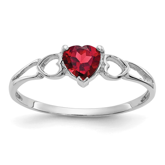Genuine Birthstone Heart Ring