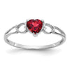 Genuine Birthstone Heart Ring