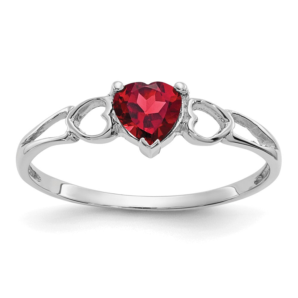 Genuine Birthstone Heart Ring