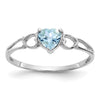 Genuine Birthstone Heart Ring